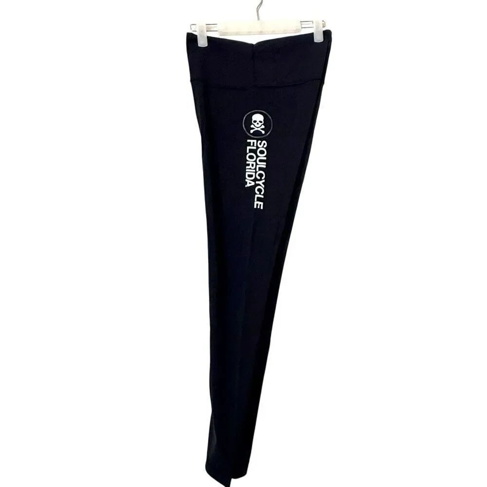 Lululemon X SoulCycle Florida High Waisted Graphic Pull-on Black Leggings Sz 8